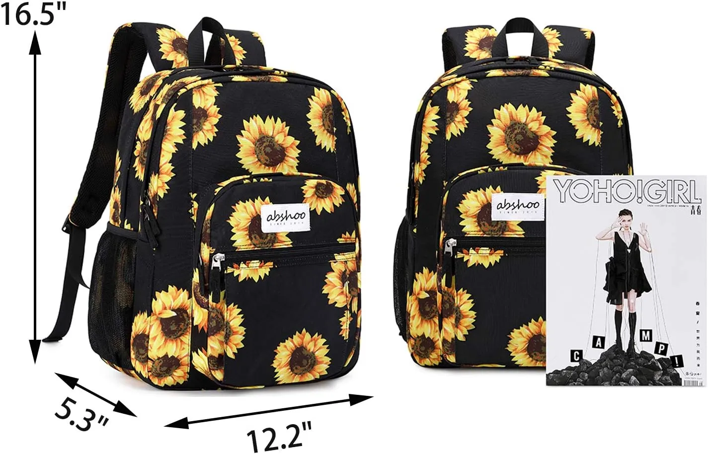 abshoo Classical Basic Travel Backpack For School Water Resistant Bookbag