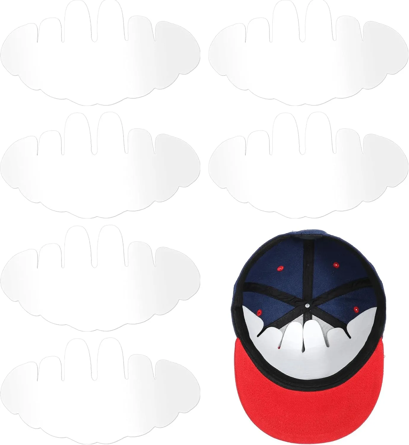Baseball Caps Inserts Shapers, Flexible Washable Reusable Hat Liner Cap Fitter Inserts, Hat Shapers for Caps