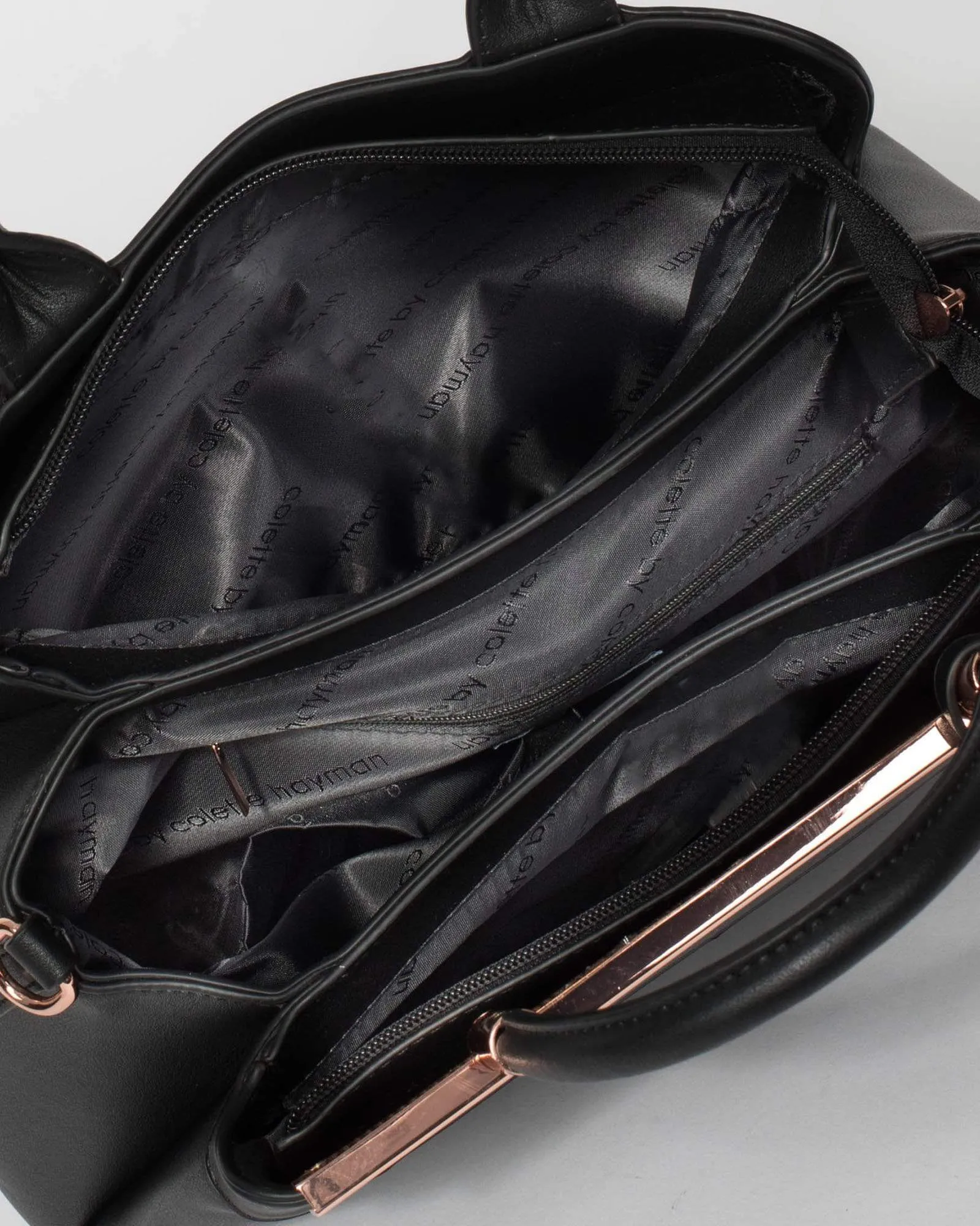 Black Connie Medium Tote Bag