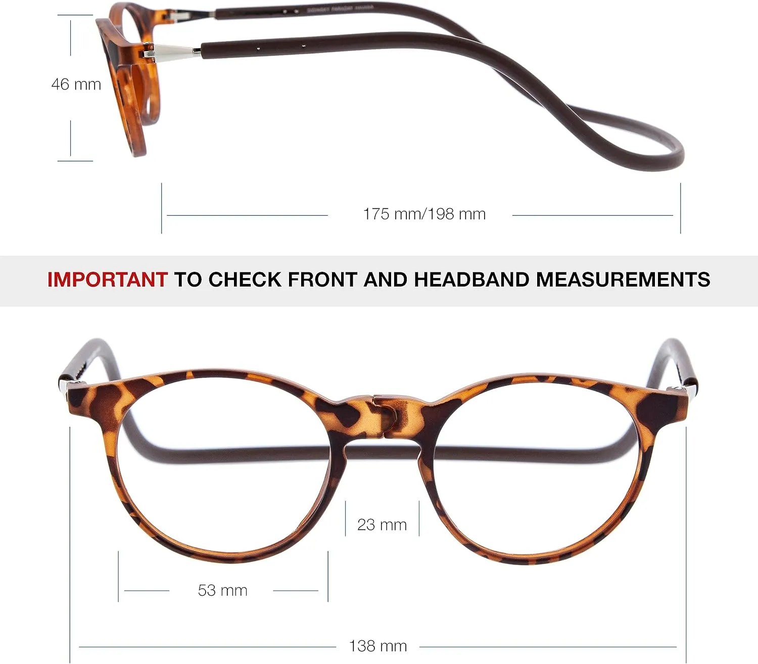 Blue Light Blocking Magnetic Reading Glasses for Men and Women. Rubber Touch Flexible Temples and Anti Glare Lenses.