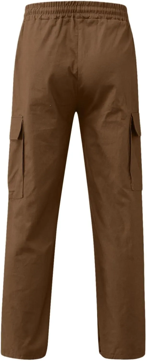 Cargo Pants, Men Comfy Multipants - High Stretch Multi-Pocket Durable Cargo Pants Relaxed Fit Trousers Flexible Joggers