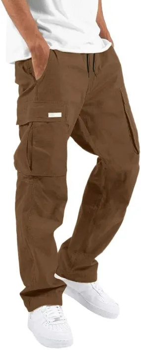Cargo Pants, Men Comfy Multipants - High Stretch Multi-Pocket Durable Cargo Pants Relaxed Fit Trousers Flexible Joggers