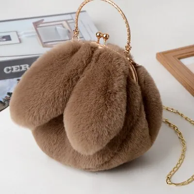Christmas Gift DORANMI Soft Fur Rabbite Handbag Women's Bag 2021 Luxury Brand Designer Top-handle Bags Female Shoulder Bag Messenger Bolso B696