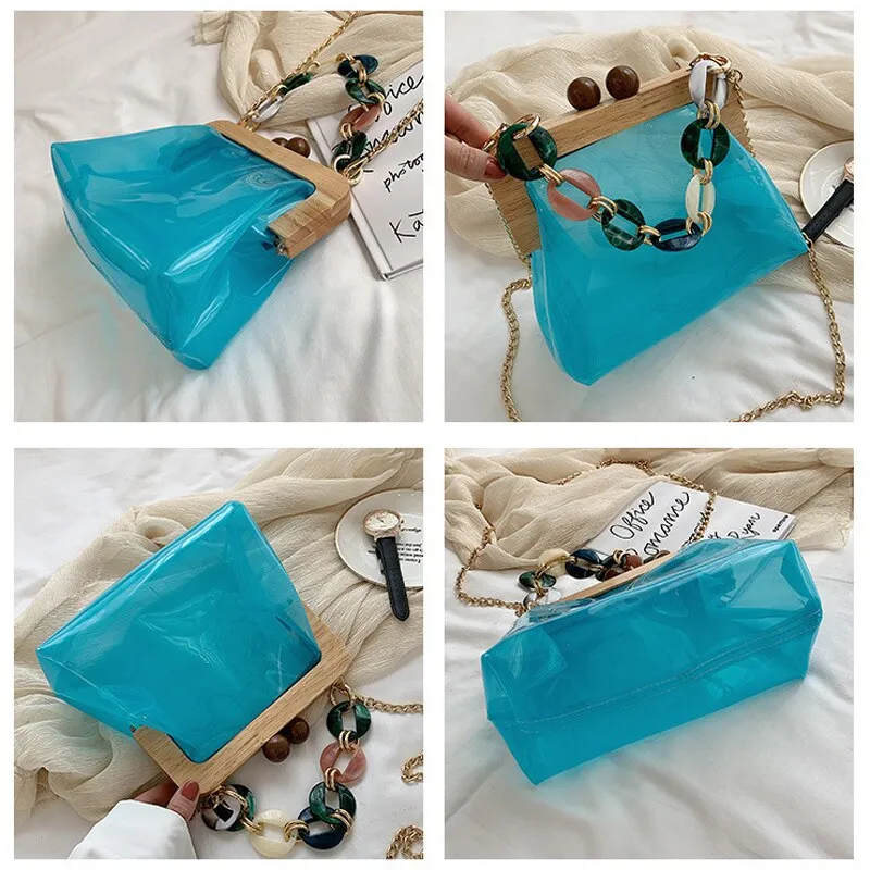 Christmas Gift DORANMI Transparent Shell Flap Women's Handbags 2020 Big Chain Strap Flap Shoulder Bag Female Crossbody Bags Bolsos Mujer BG771
