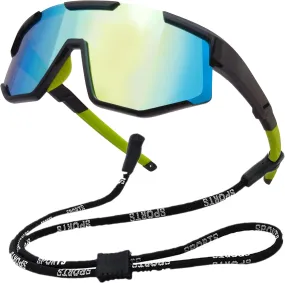 COOLSOME Kids Flexible Polarized Sunglasses with Strap Youth Sport Cycling Baseball for Boys Girls Age 6-12