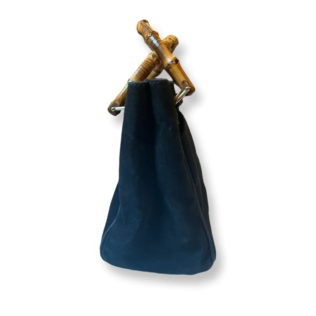 Gucci Suede Bamboo Handle Mini Tote