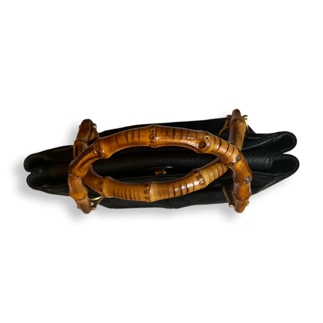 Gucci Suede Bamboo Handle Mini Tote