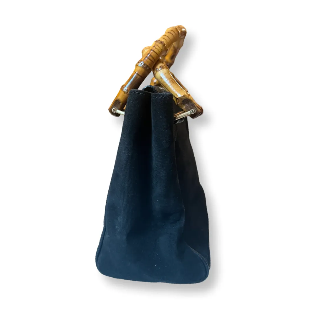Gucci Suede Bamboo Handle Mini Tote