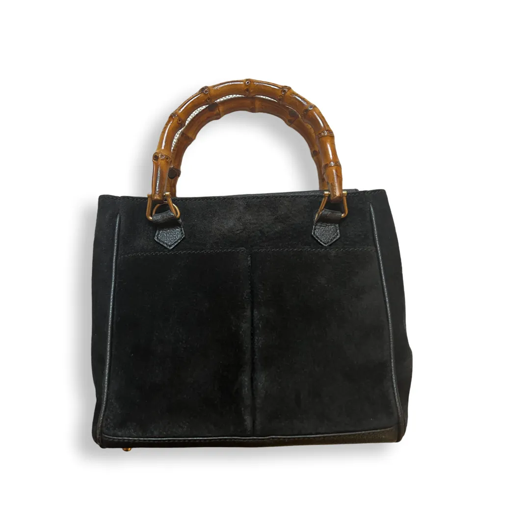 Gucci Suede Bamboo Handle Mini Tote