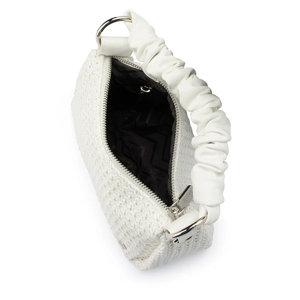 Gypsy Woven Slouch Bag in White