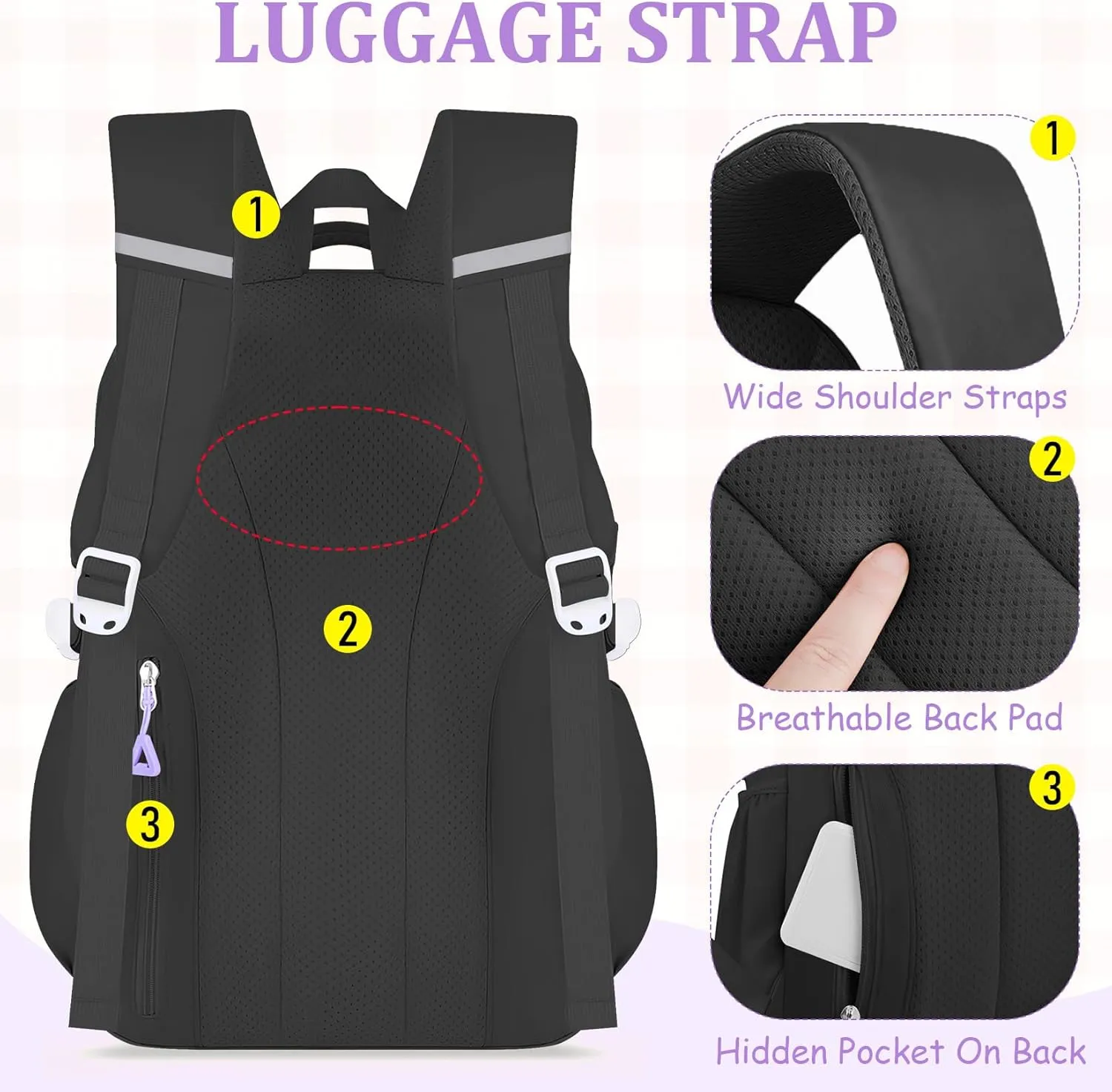 Kids Backpacks for Girls - Cute Girls Backpack for Elementary, Middle and High School Students - 18" School Bookbag