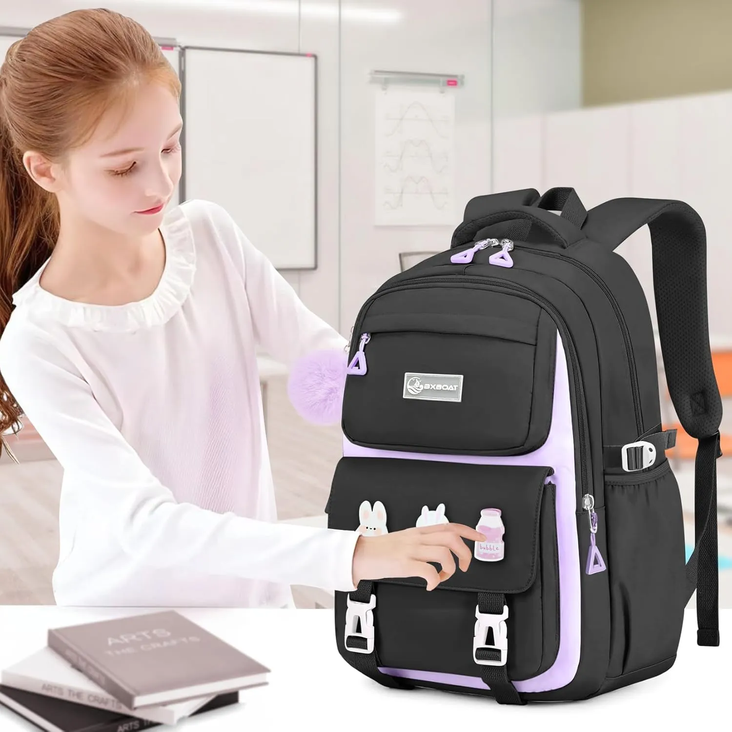Kids Backpacks for Girls - Cute Girls Backpack for Elementary, Middle and High School Students - 18" School Bookbag