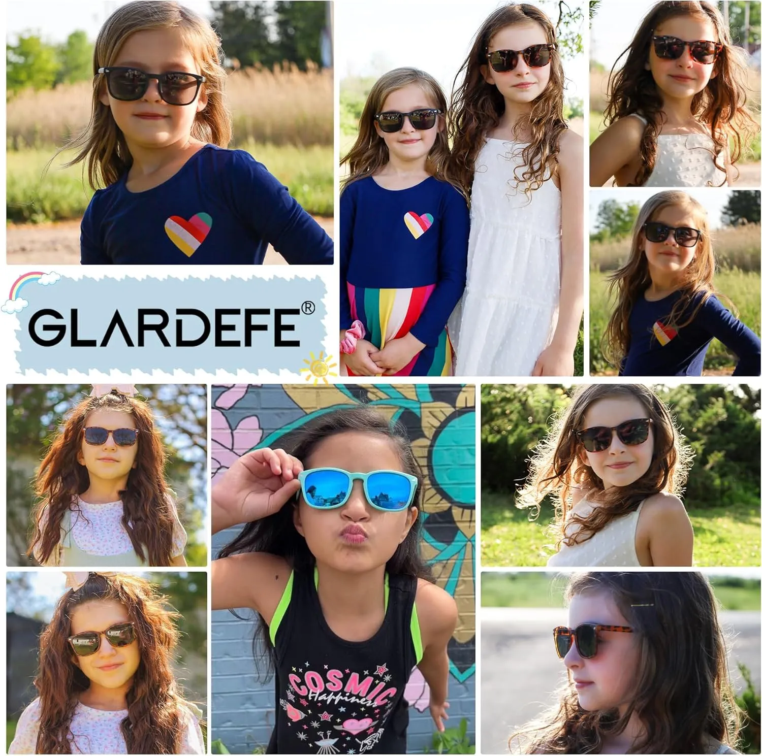 Kids Sunglasses Polarized - Flexible Youth Glasses for Toddler Girls Boys Age 3-12