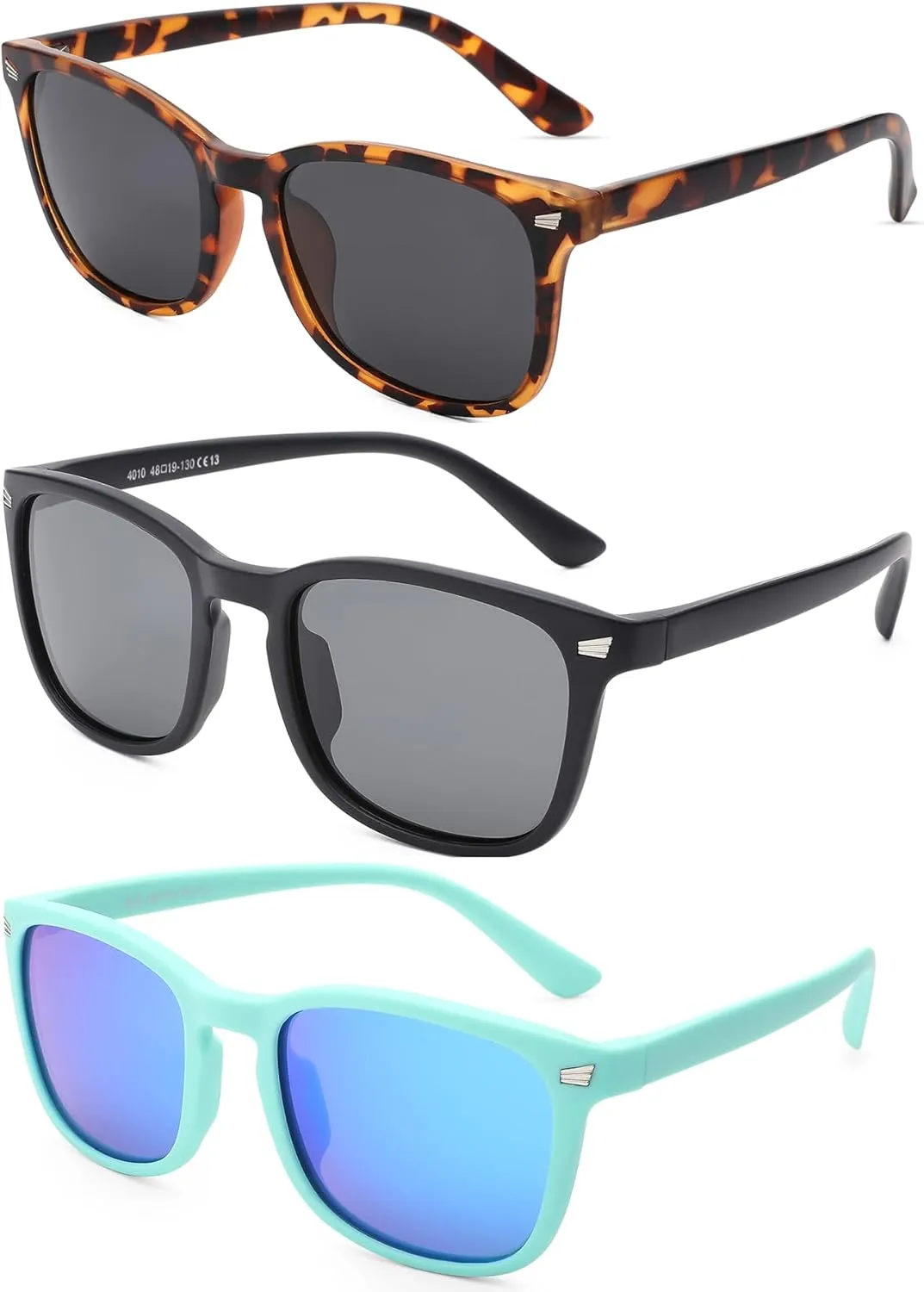 Kids Sunglasses Polarized - Flexible Youth Glasses for Toddler Girls Boys Age 3-12