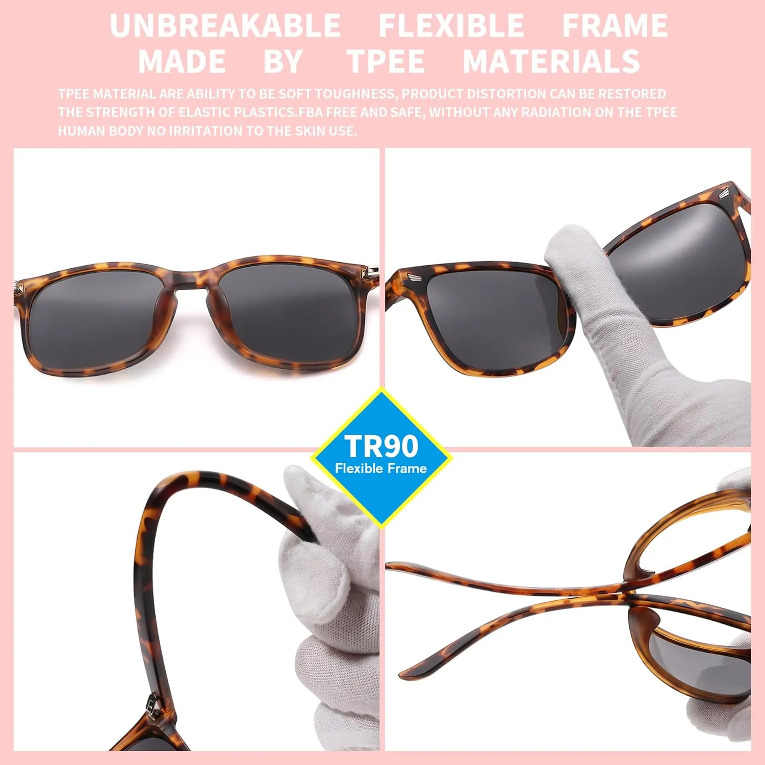 Kids Sunglasses Polarized - Flexible Youth Glasses for Toddler Girls Boys Age 3-12