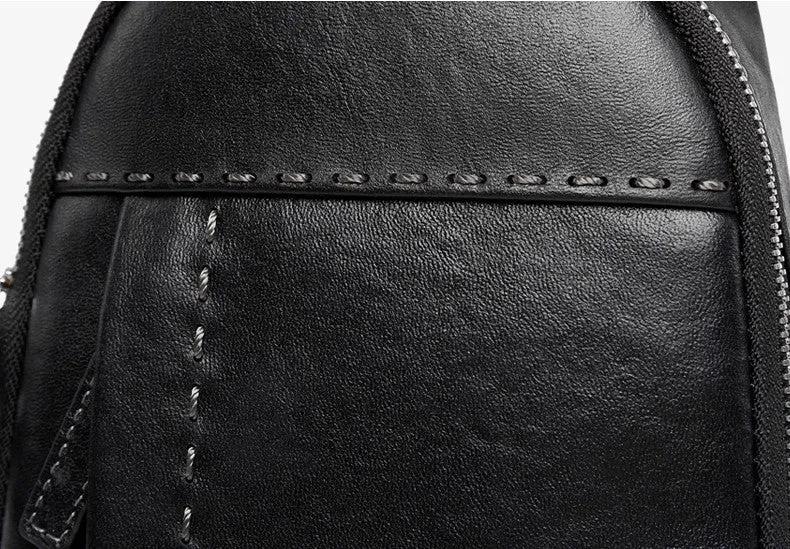 Men's Cowhide Leather Crossbody Bag