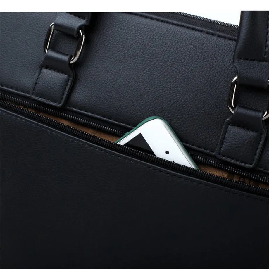 Men's Leather Briefcase For 14 Inch Laptop
