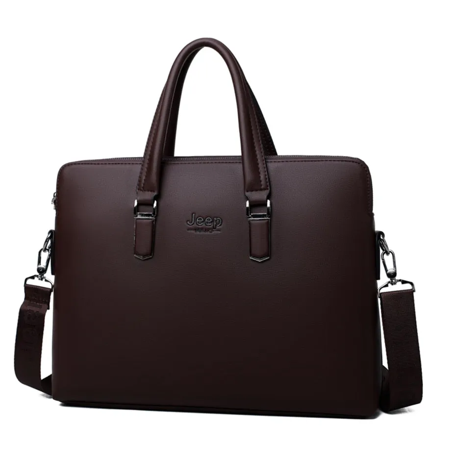 Men's Leather Briefcase For 14 Inch Laptop