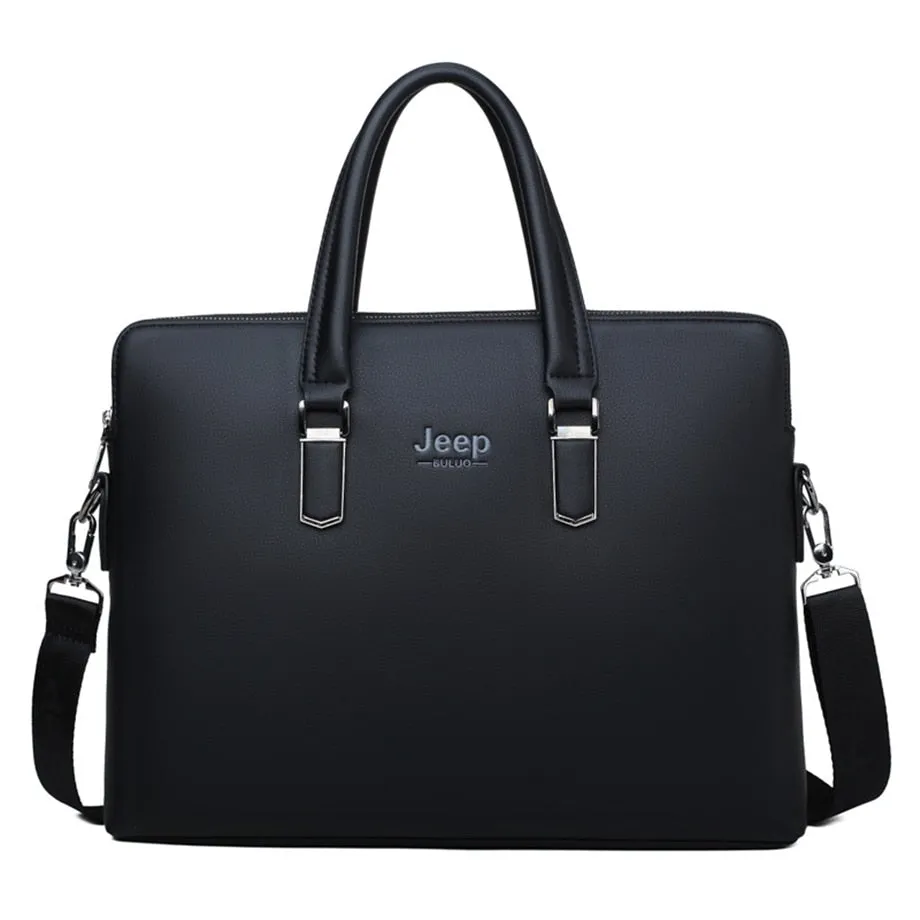 Men's Leather Briefcase For 14 Inch Laptop