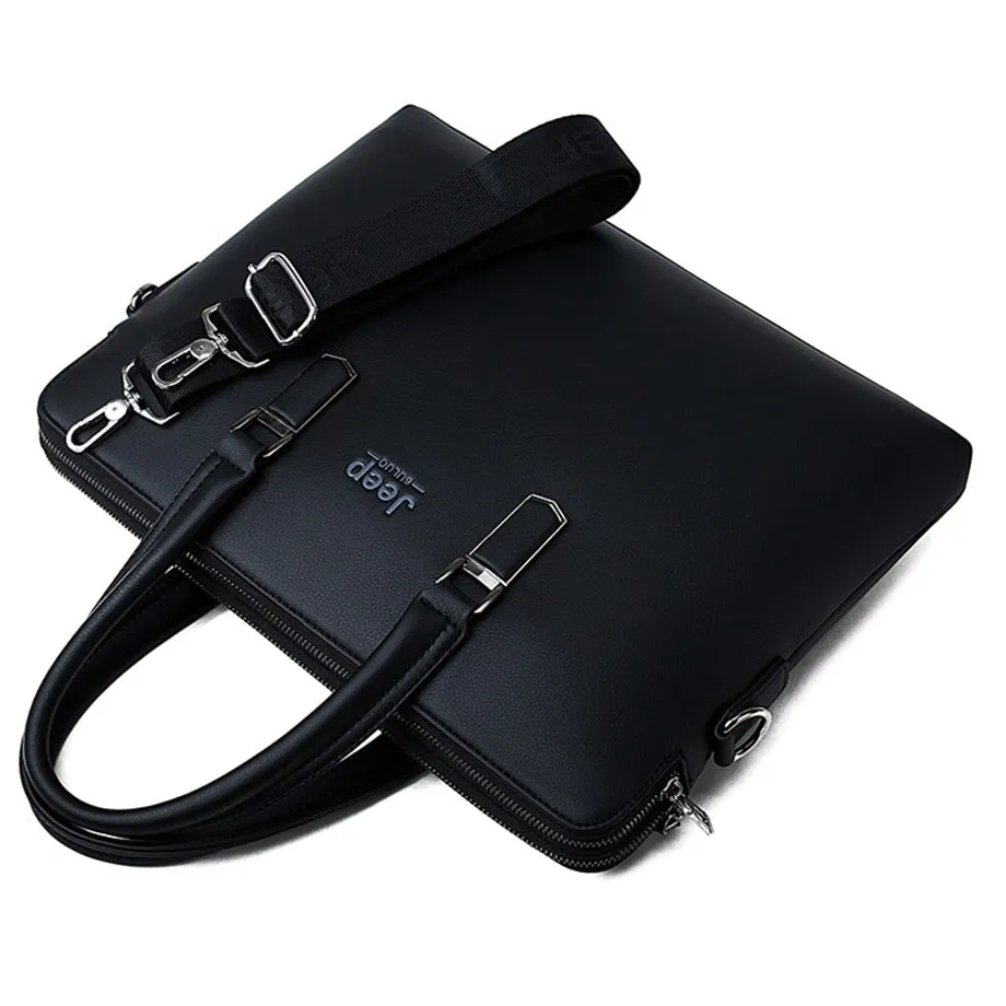 Men's Leather Briefcase For 14 Inch Laptop