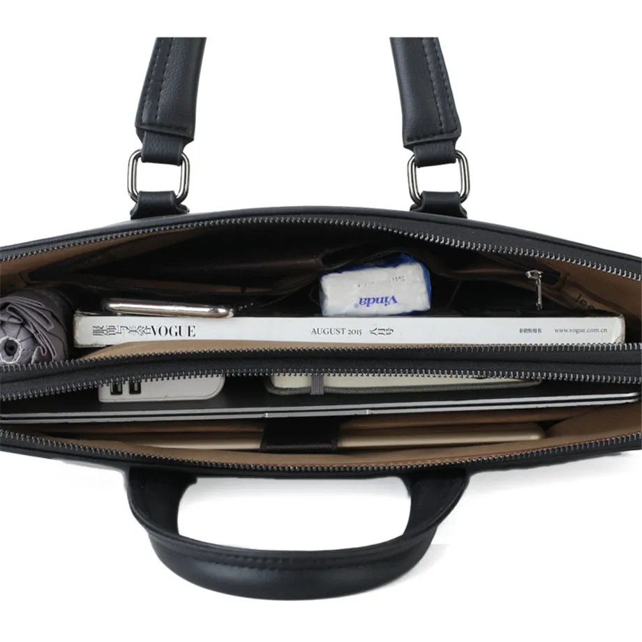 Men's Leather Briefcase For 14 Inch Laptop