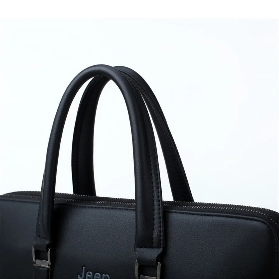 Men's Leather Briefcase For 14 Inch Laptop