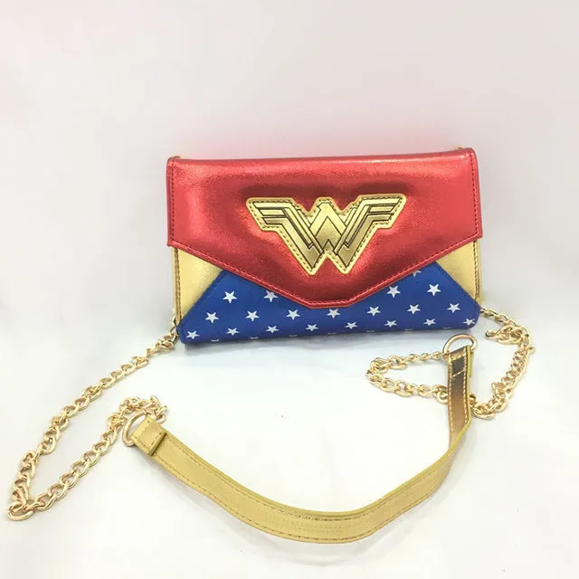 New Design Anime Handbags Fashion Female Bag Wonder Woman Messenger Bag Shoulder Bag Women Party Bags Gift