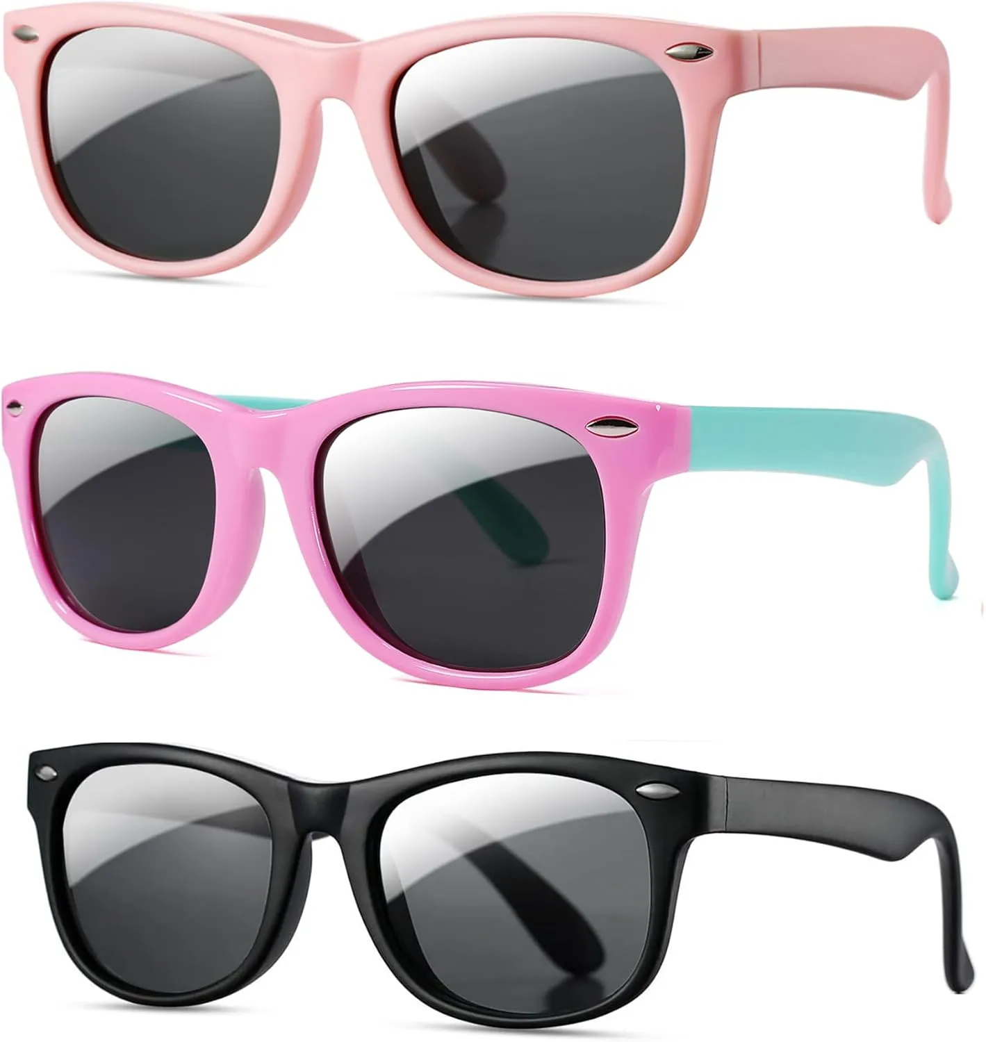 Pro Acme Kids Polarized Sunglasses, Flexible TPEE Rubber Toddler Shades for Girls Boys, Ages 3-12