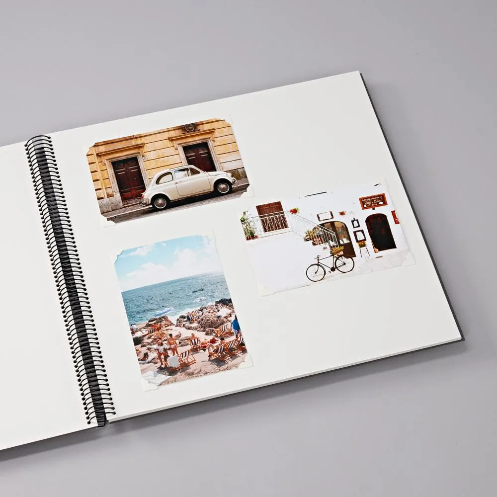 Semikolon Spiral Economy Album Large - Lava Stone, Cream Pages