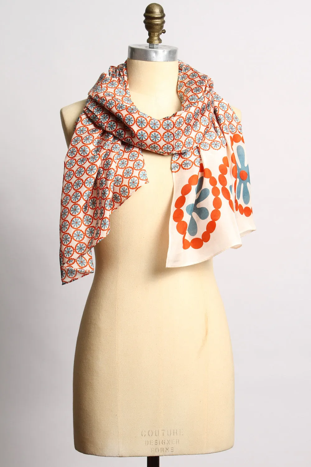 Silk Tali Blue Scarf