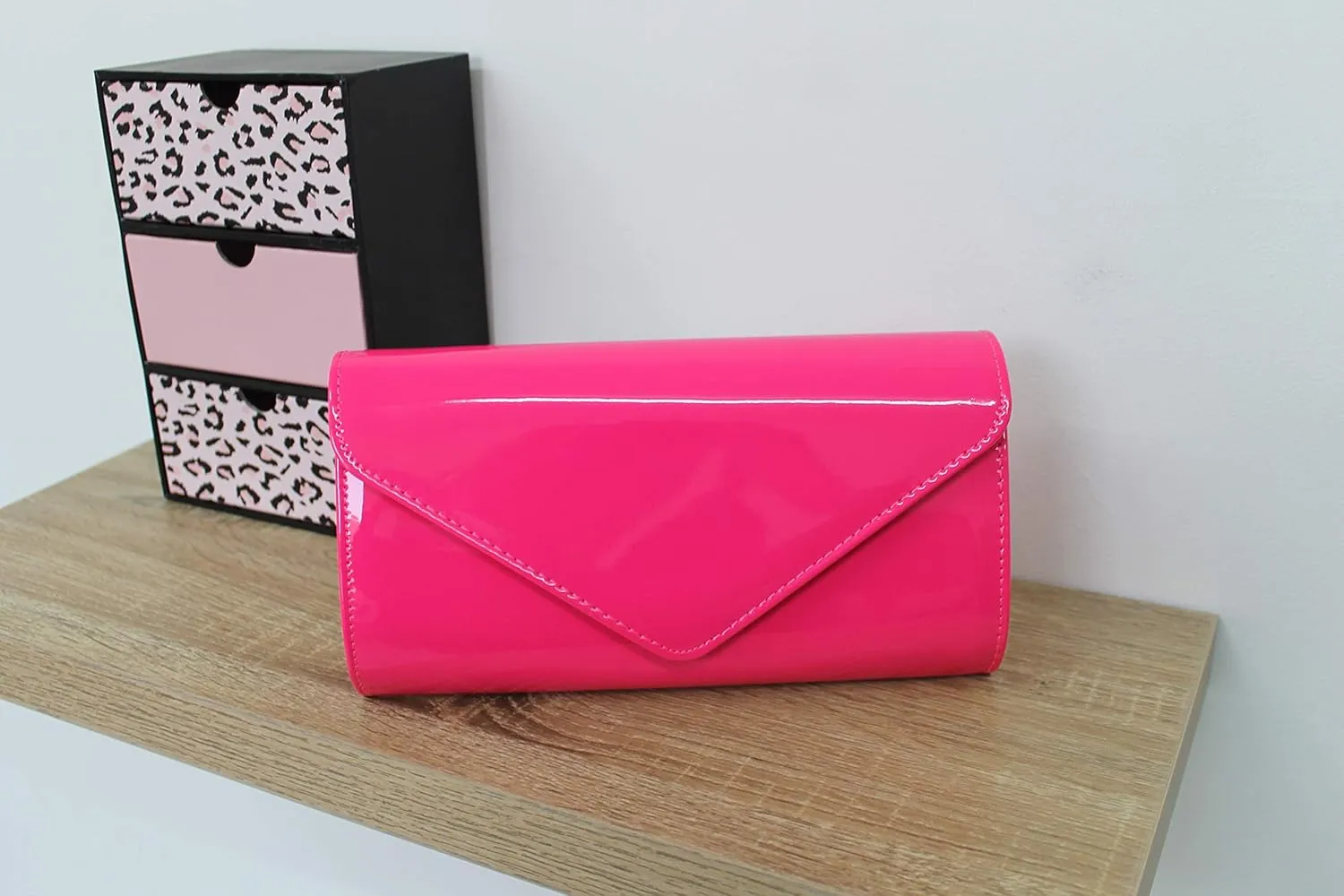 SwankySwans Alisa Patent Party Prom Evening Clutch Bag