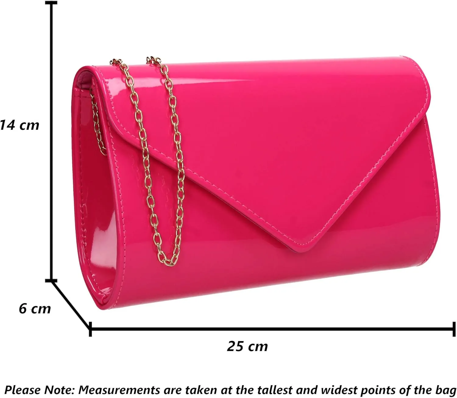 SwankySwans Alisa Patent Party Prom Evening Clutch Bag
