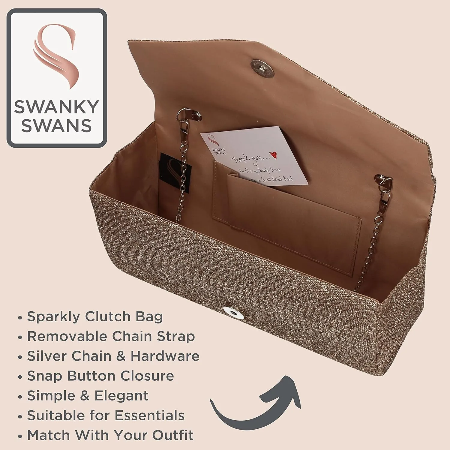 SwankySwans Women's Ruth Clutch Bag