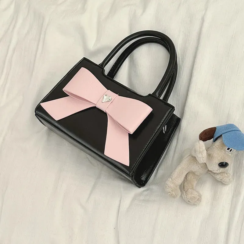 TAVIMART  -  All Match Office Lady Elegant Bow Top-Handle Bags Fashion Sweet Women Purses Casual Simple Handbags Y2k Aesthetic Chic Clutches