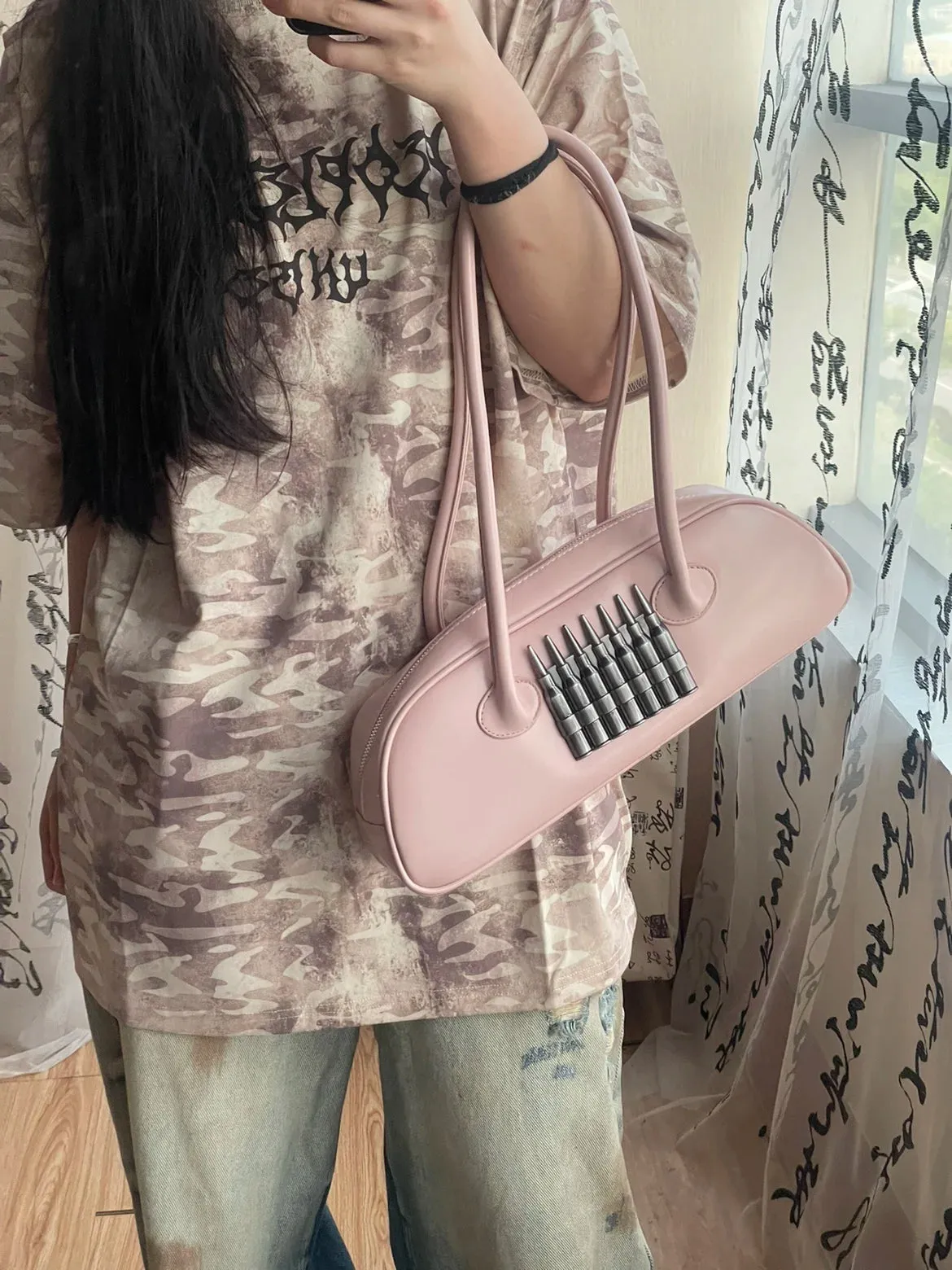 TAVIMART  -  Y2K Gothic Lolita Punk Shoulder Bags Harajuku Women girl Large Capacity Versatile Handbags Underarm Bag Totes Female