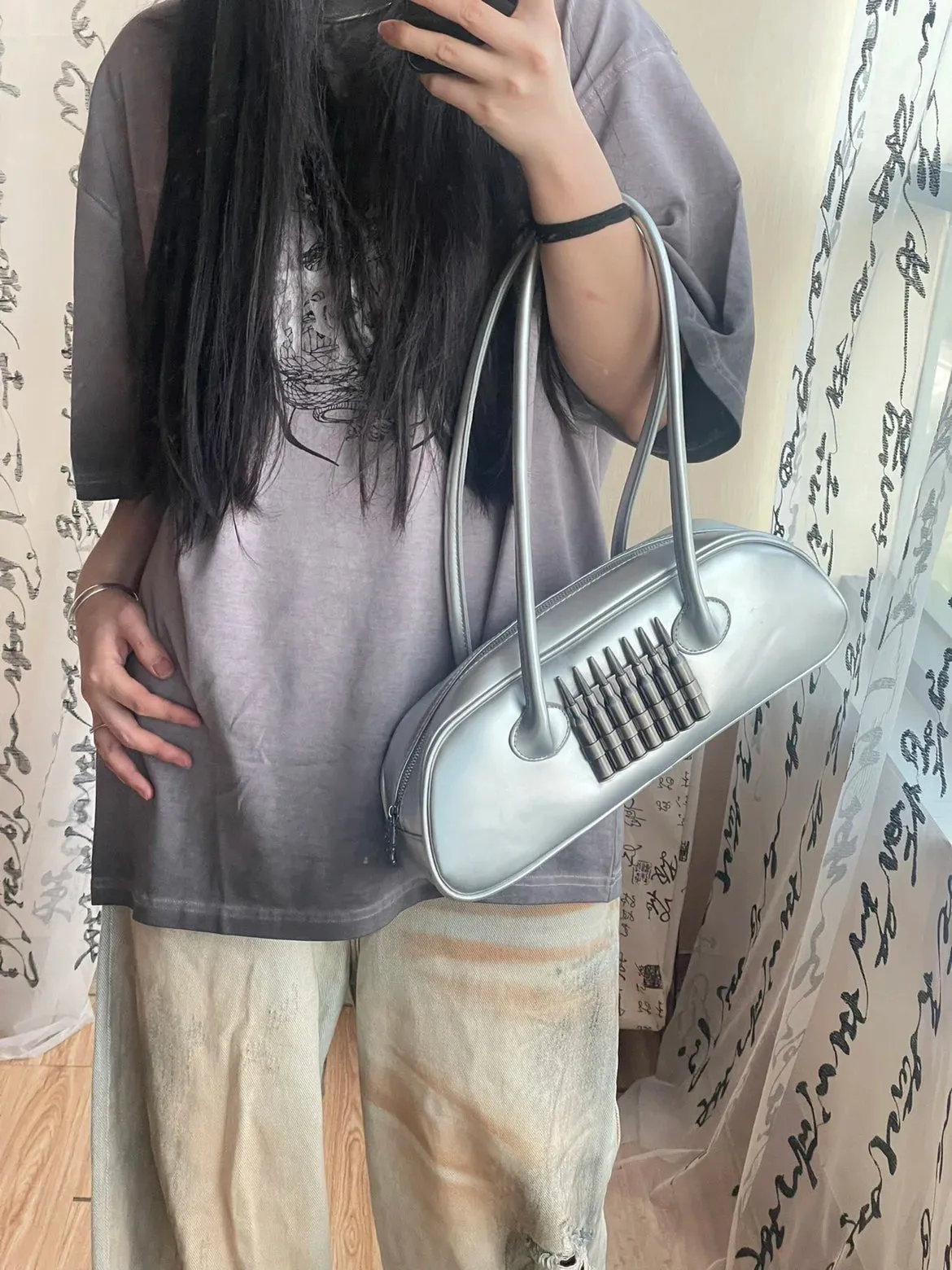 TAVIMART  -  Y2K Gothic Lolita Punk Shoulder Bags Harajuku Women girl Large Capacity Versatile Handbags Underarm Bag Totes Female