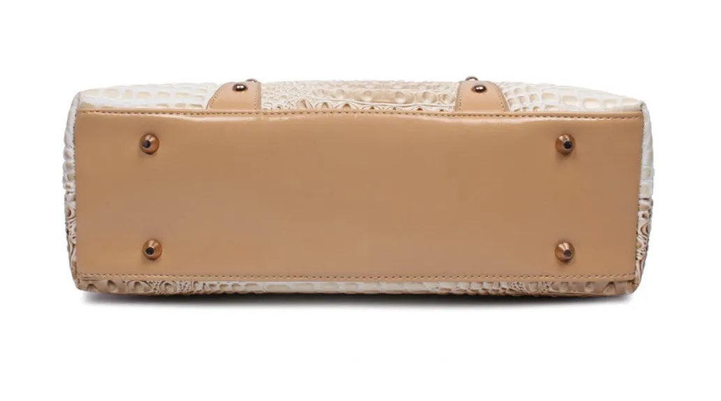Women's Autumn Crocodile Leather Tote Handbag