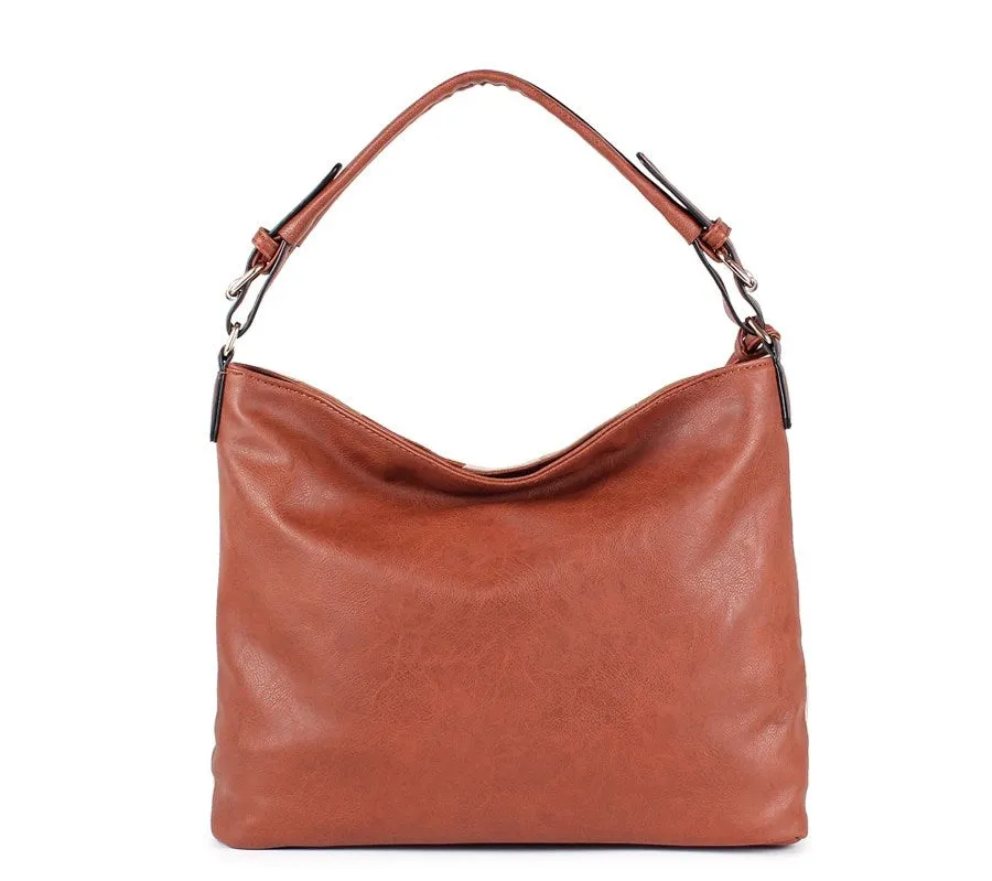 Women's Autumn Patchwork PU Leather Tote Handbag