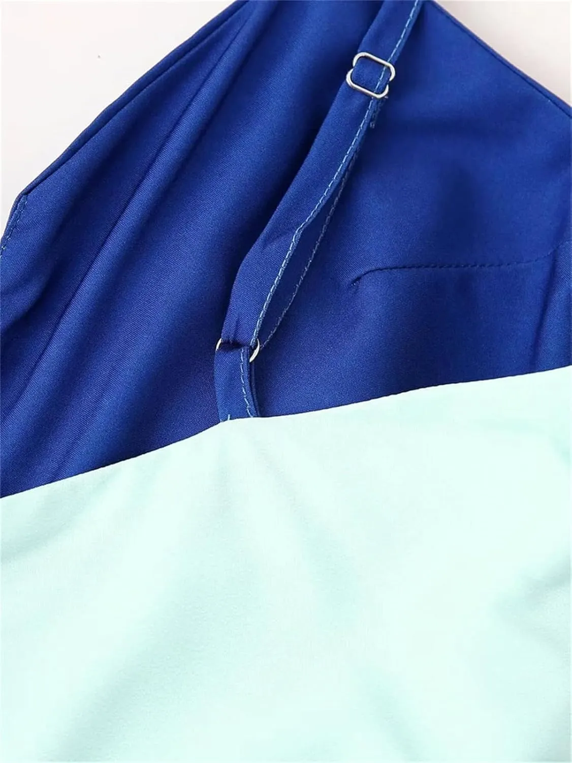 Women's Gradient Color Tiered Slip Midi Dress Holiday Wind Hollow Out Breast Wrap Dress Beachwear