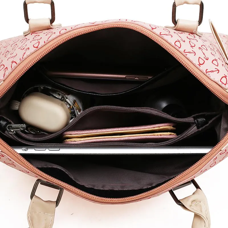 Women's Soft Leather Handbag | 4 Pieces Set