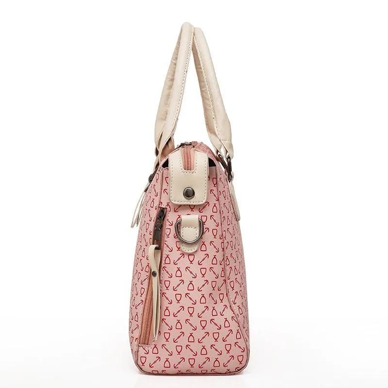 Women's Soft Leather Handbag | 4 Pieces Set